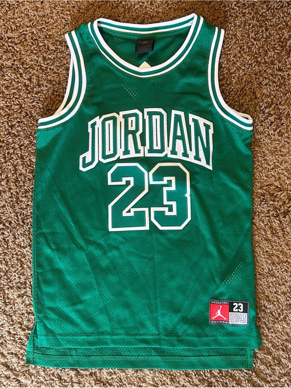 Boy's Jordan 23 Green Basketball Jersey NWT